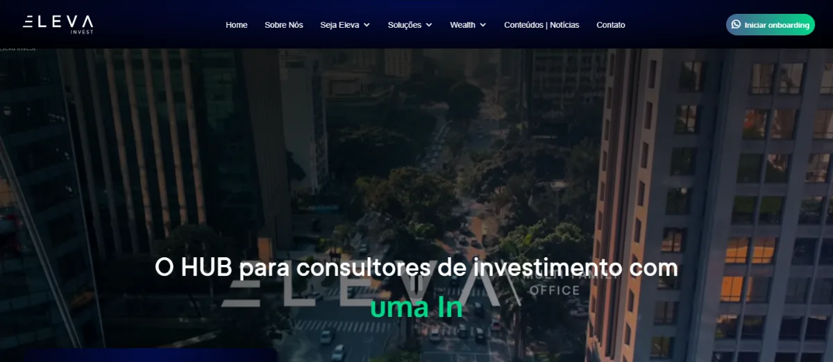 Homepage of the Eleva Invest website